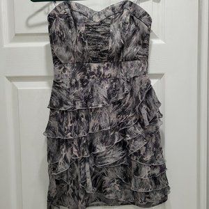 GUESS Strapless Grey Tube Cocktail Dress